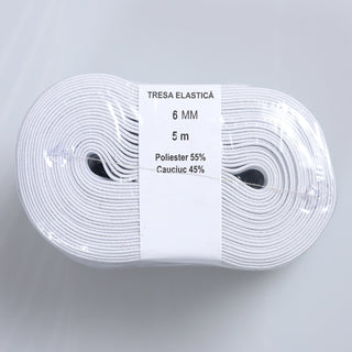 Set 10 Role Elastic 6mm, 5m/rola M202 - Ahura