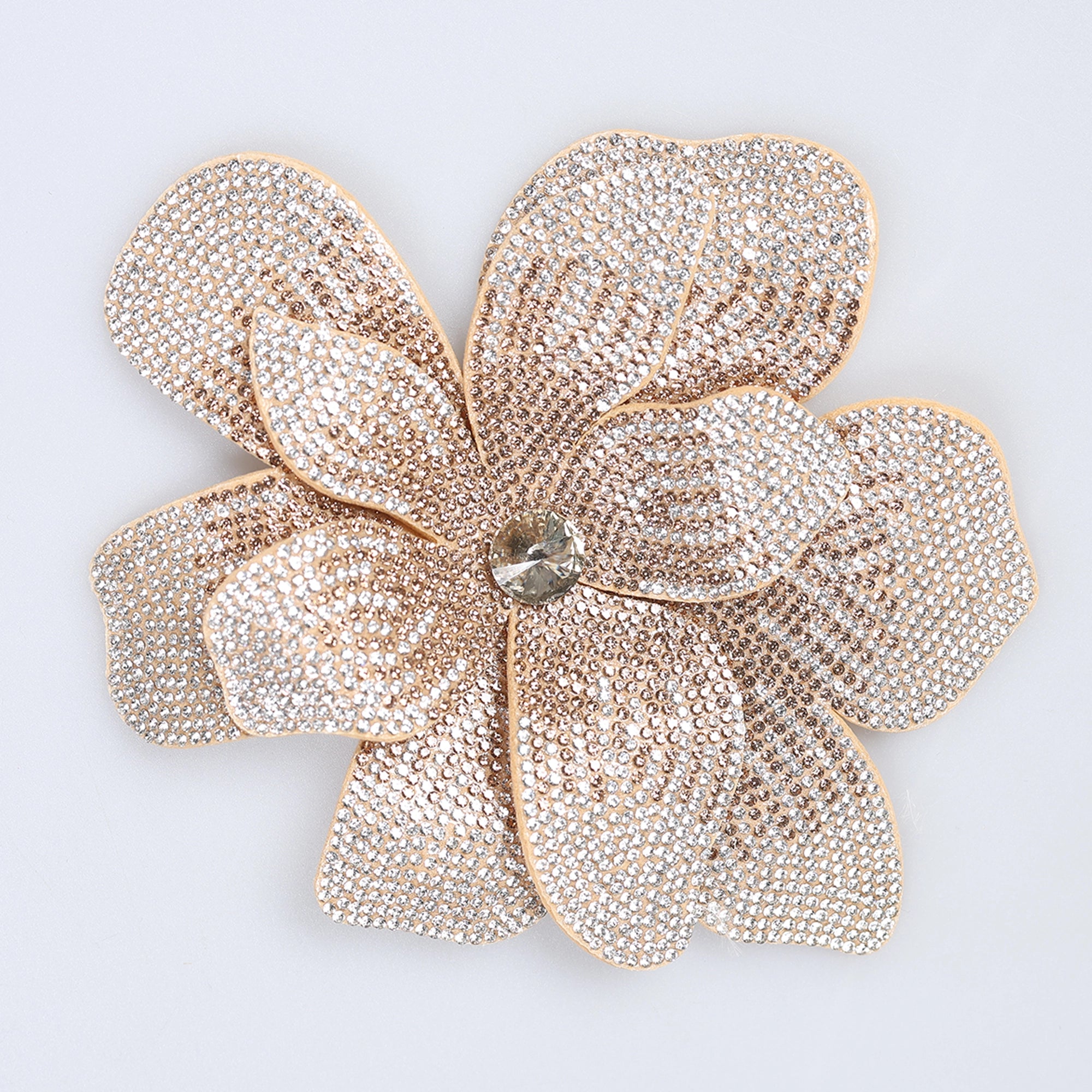 Floare Decorativa Aplicabila cu Strasuri\Cristale – Dimensiune: 15 x 13 cm - Ahura