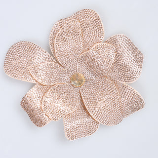 Floare Decorativa Aplicabila cu Strasuri\Cristale – 13 cm Dimensiune: 15 x 13 cm - Ahura