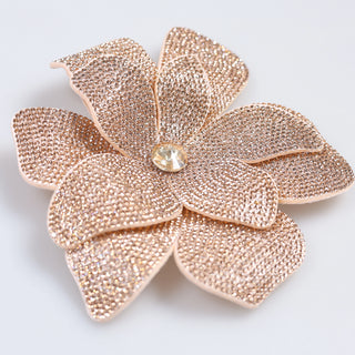 Floare Decorativa Aplicabila cu Strasuri\Cristale – 13 cm Dimensiune: 15 x 13 cm - Ahura
