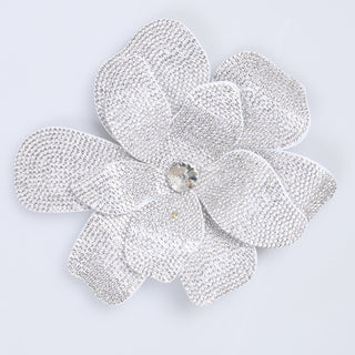 Floare Decorativa Aplicabila cu Strasuri\Cristale – Dimensiune: 15 x 13 cm - Ahura