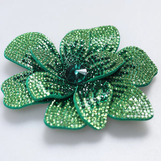 Floare Decorativa Aplicabila cu Strasuri\Cristale Dimensiune: 11 x 11 cm - Ahura