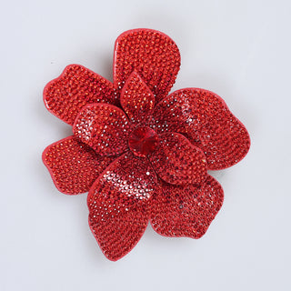 Floare Decorativa Aplicabila cu Strasuri\Cristale Dimensiune: 11 x 11 cm - Ahura