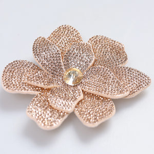 Floare Decorativa Aplicabila cu Strasuri\Cristale Dimensiune: 11 x 11 cm - Ahura