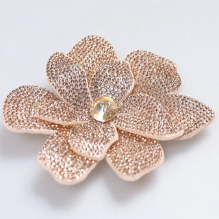 Floare Decorativa Aplicabila cu Strasuri\Cristale Dimensiune: 11 x 11 cm - Ahura