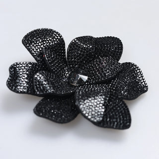 Floare Decorativa Aplicabila cu Strasuri\Cristale Dimensiune: 11 x 11 cm - Ahura