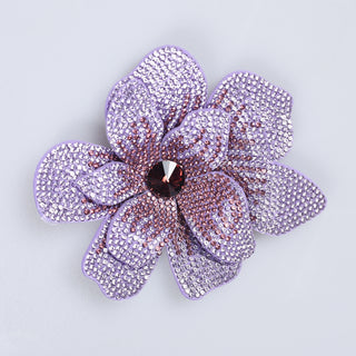 Floare Decorativa Aplicabila cu Strasuri\Cristale Dimensiune: 11 x 11 cm - Ahura