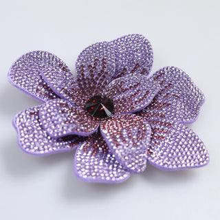 Floare Decorativa Aplicabila cu Strasuri\Cristale Dimensiune: 11 x 11 cm - Ahura