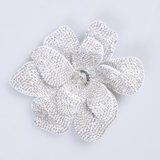 Floare Decorativa Aplicabila cu Strasuri\Cristale Dimensiune: 11 x 11 cm - Ahura