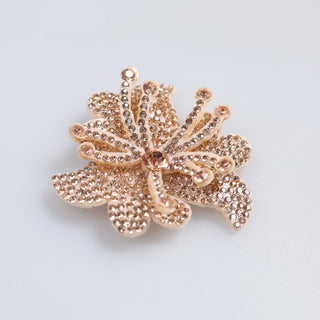 Floare Decorativa Aplicabila cu Strasuri\Cristale Dimensiune: 5 x 5 cm - Ahura