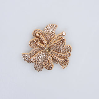 Floare Decorativa Aplicabila cu Strasuri\Cristale Dimensiune: 5 x 5 cm - Ahura