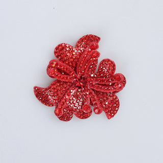 Floare Decorativa Aplicabila cu Strasuri\Cristale Dimensiune: 5 x 5 cm - Ahura