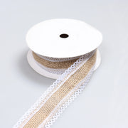 Banda din Iuta cu Dantela 3.5cm Rola 9m M1 - Ahura
