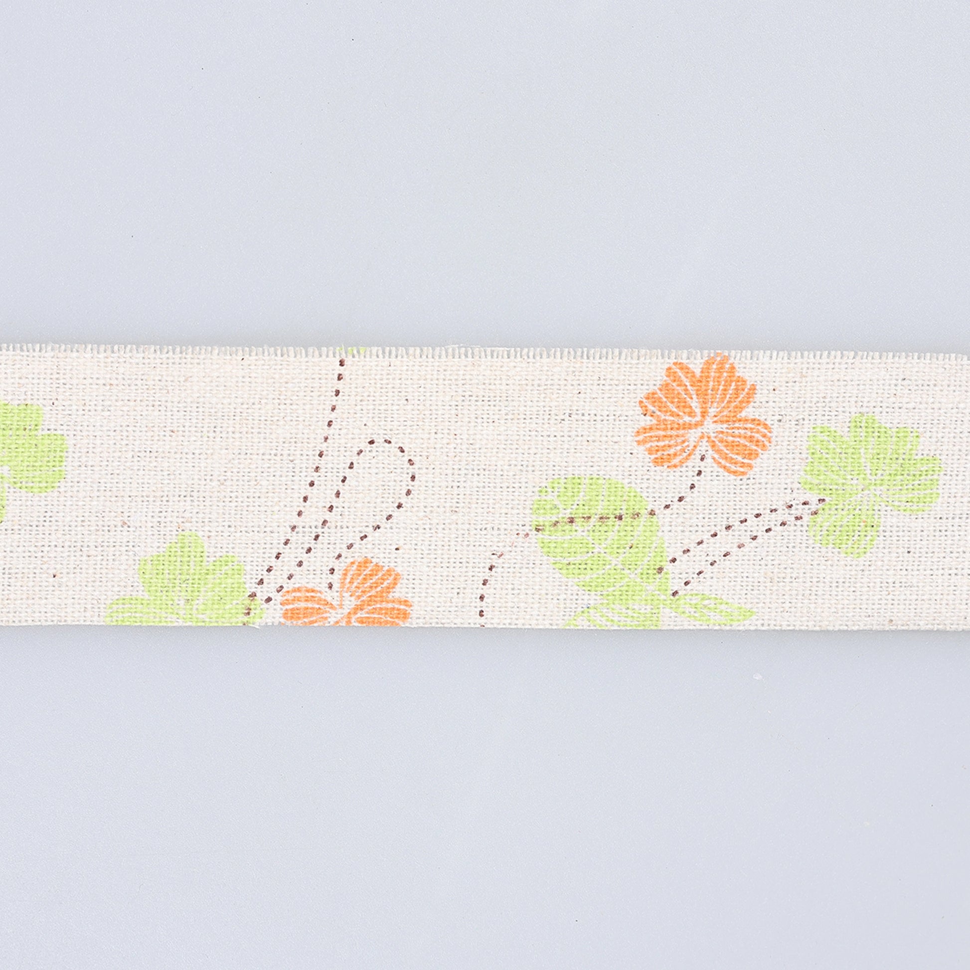 Bandă decorativă 4 cm imprimeu floral detaliu