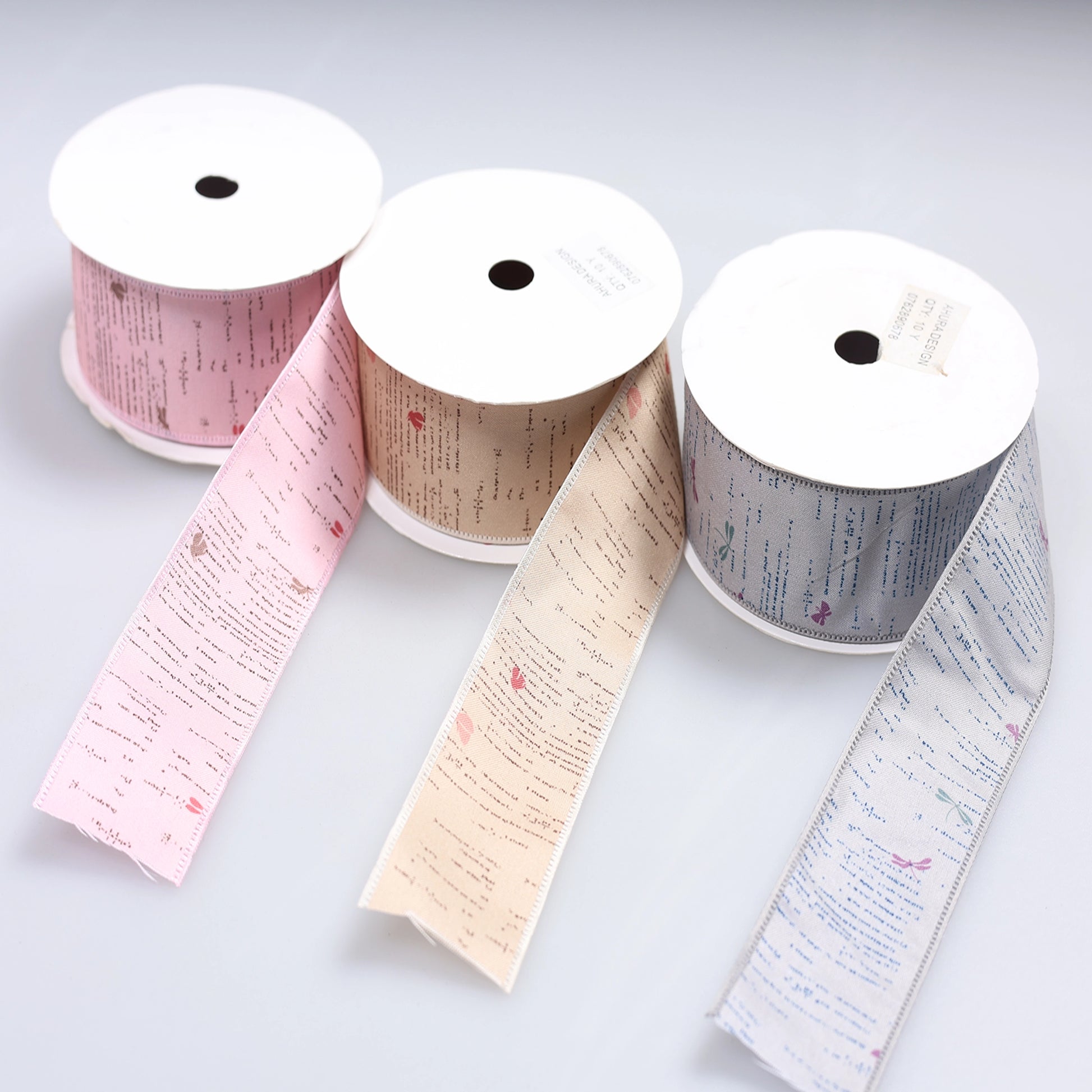 Bandă decorativă 4 cm imprimeu text - Ahura