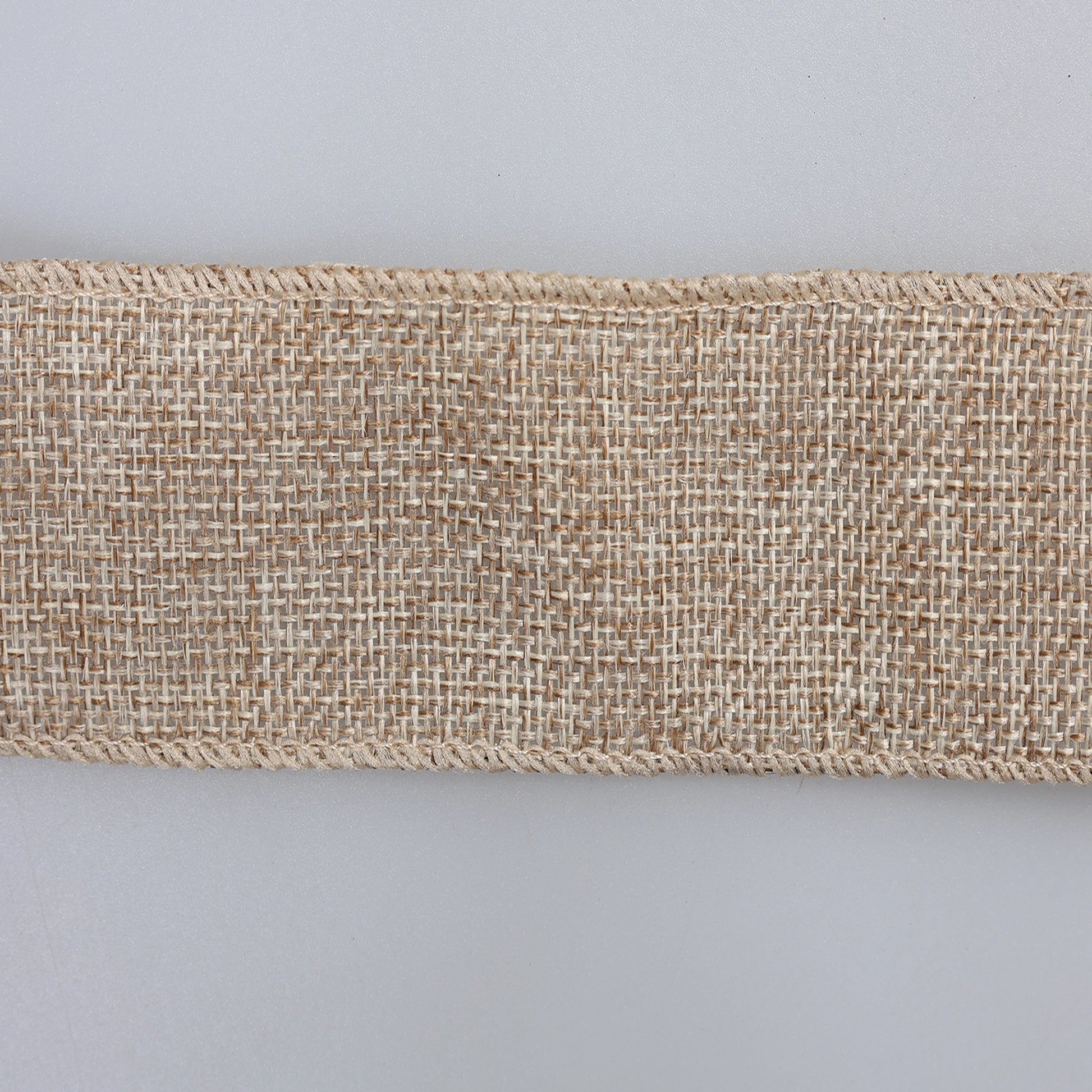 Bandă decorativă 4 cm textură sac natur