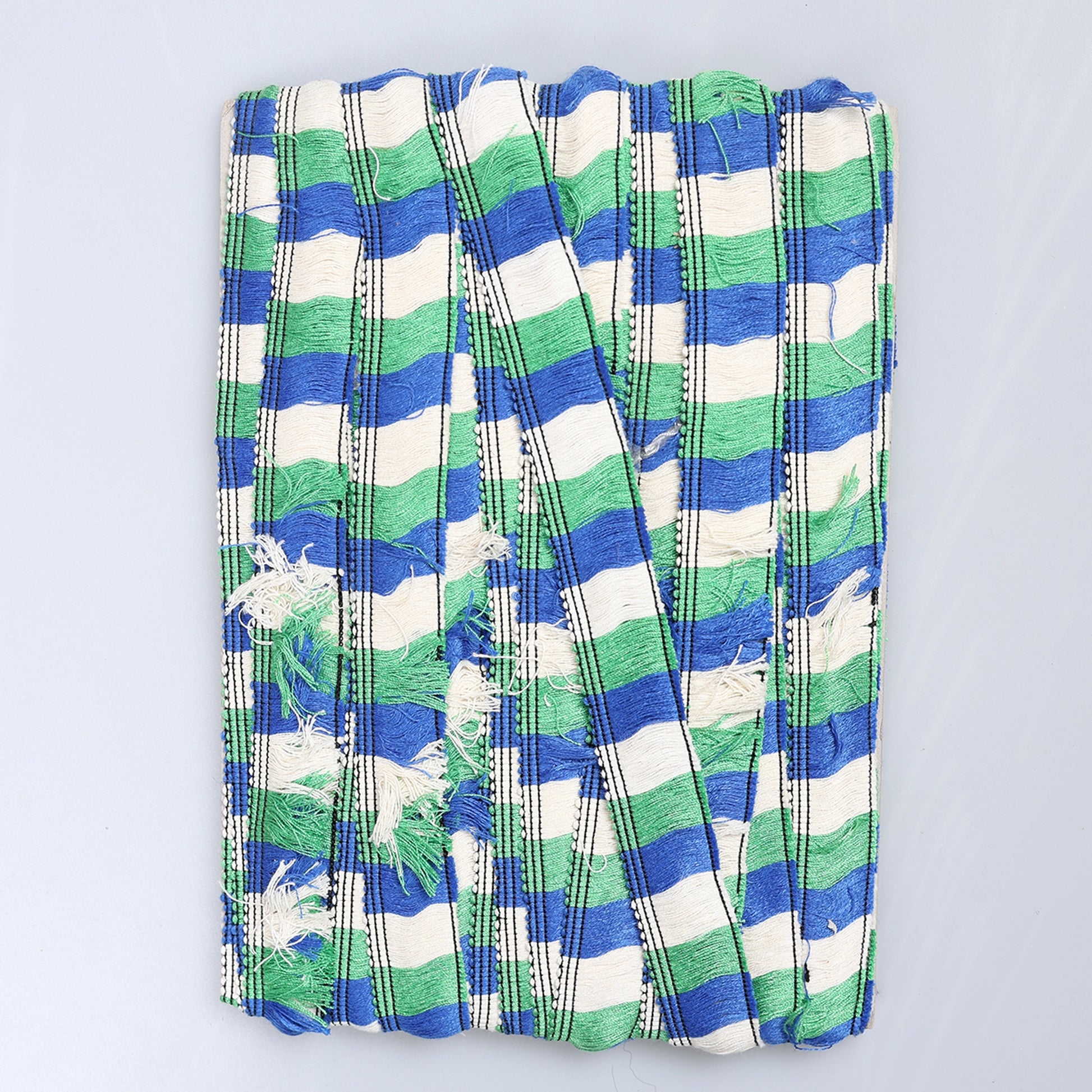 Bandă decorativă folk 3 cm albastru-verde