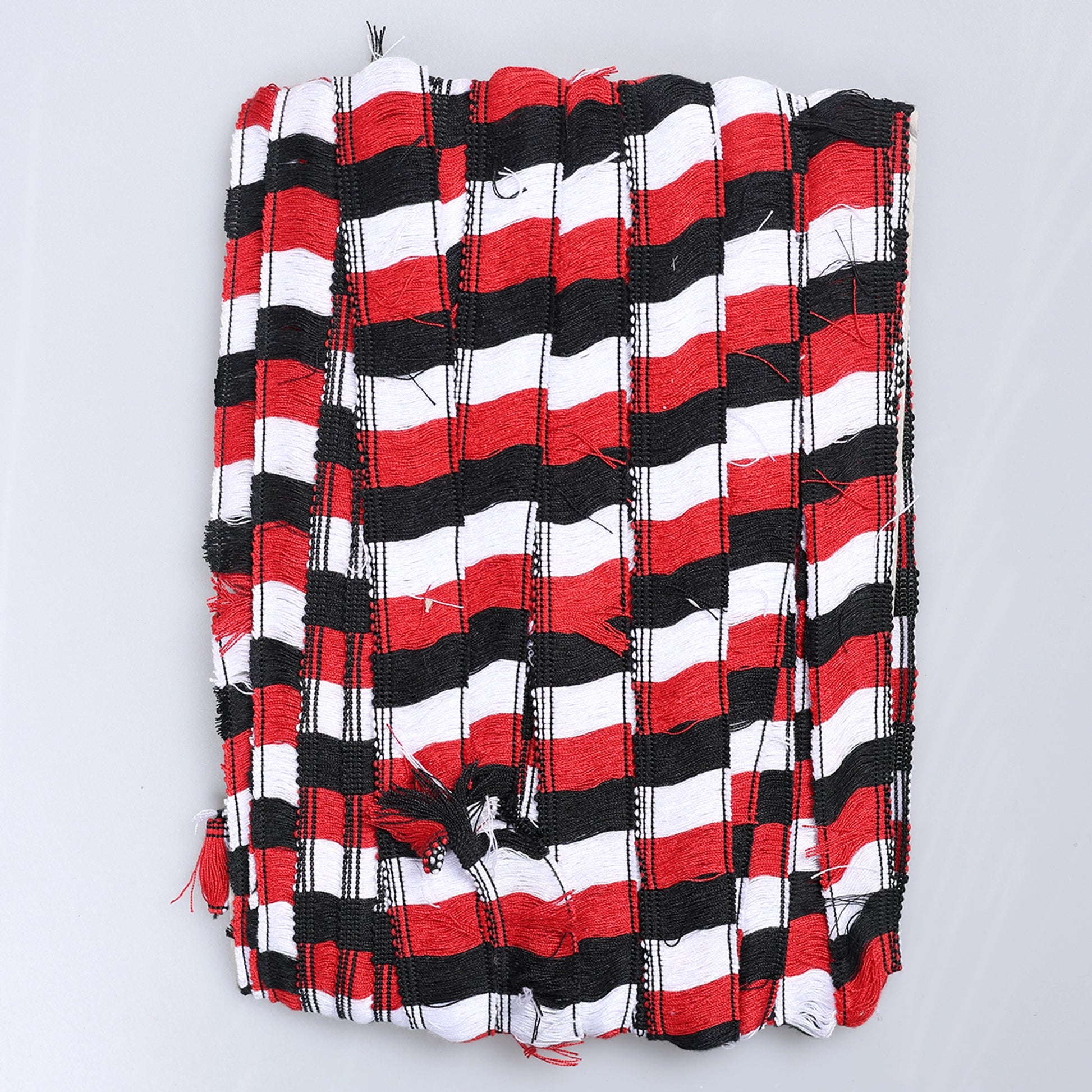Bandă decorativă folk 3 cm roșu-negru - Ahura