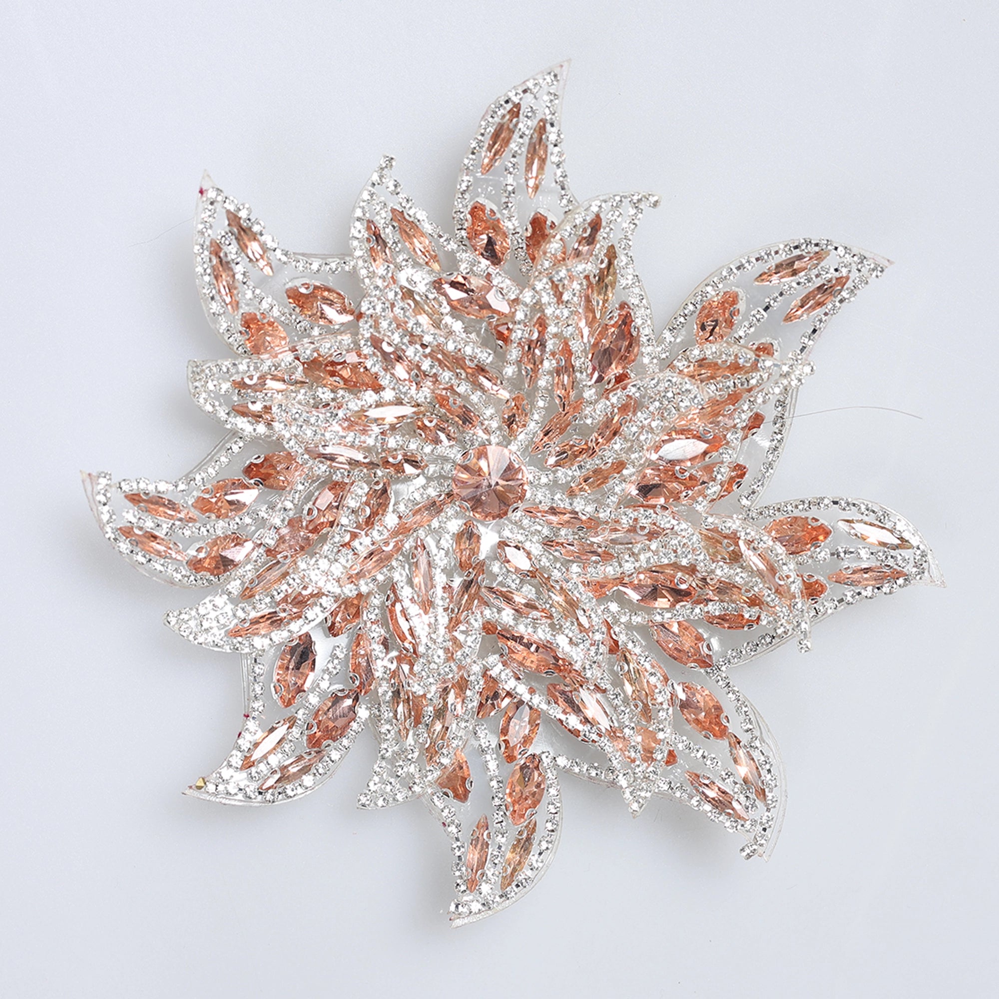 Floare Decorativa Aplicabila cu Strasuri\Cristale Dimensiune: 15 cm< - Ahura