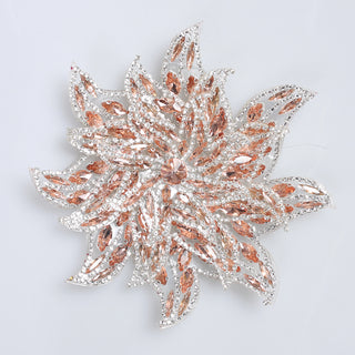 Floare Decorativa Aplicabila cu Strasuri\Cristale Dimensiune: 15 cm< - Ahura
