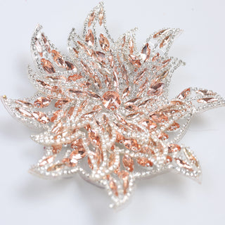 Floare Decorativa Aplicabila cu Strasuri\Cristale Dimensiune: 15 cm< - Ahura