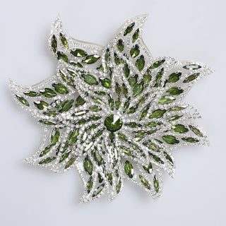 Floare Decorativa Aplicabila cu Strasuri\Cristale Dimensiune: 15 cm - Ahura