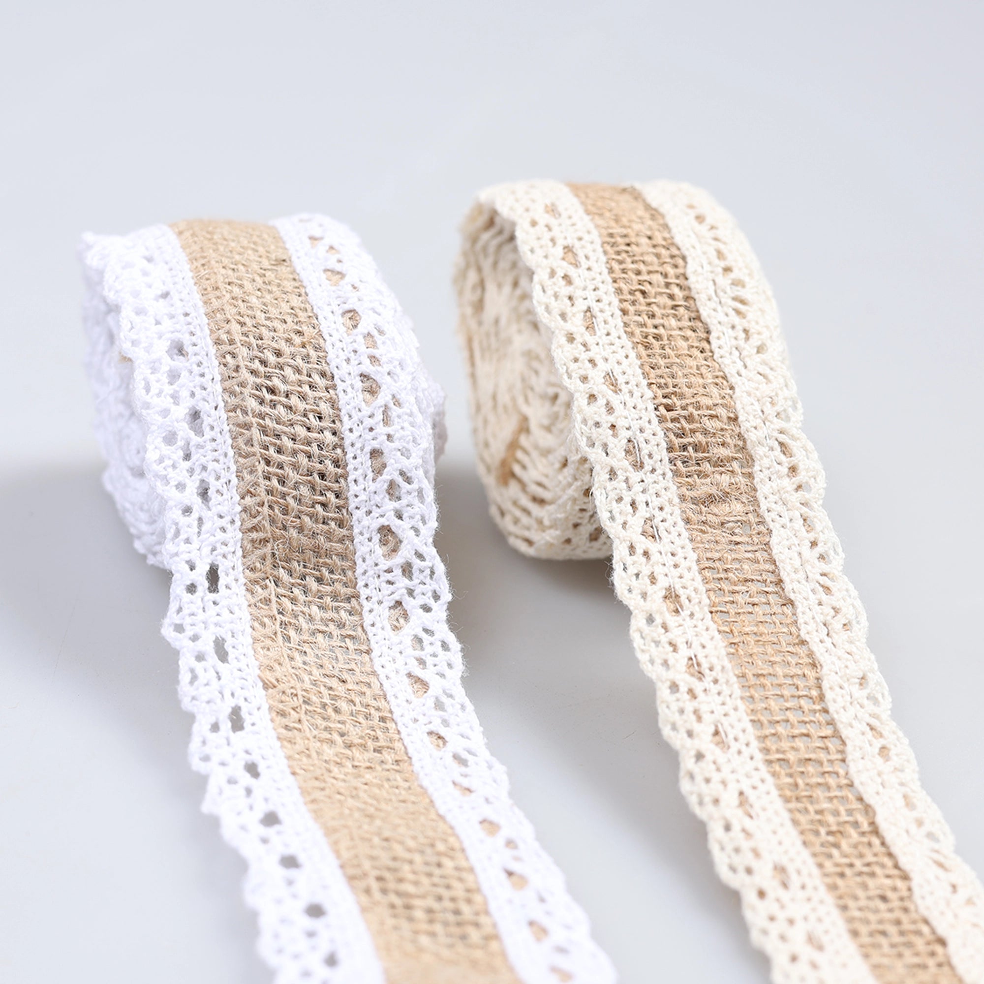 Banda din Iuta cu Dantela 6cm Rola 2m M2 - Ahura