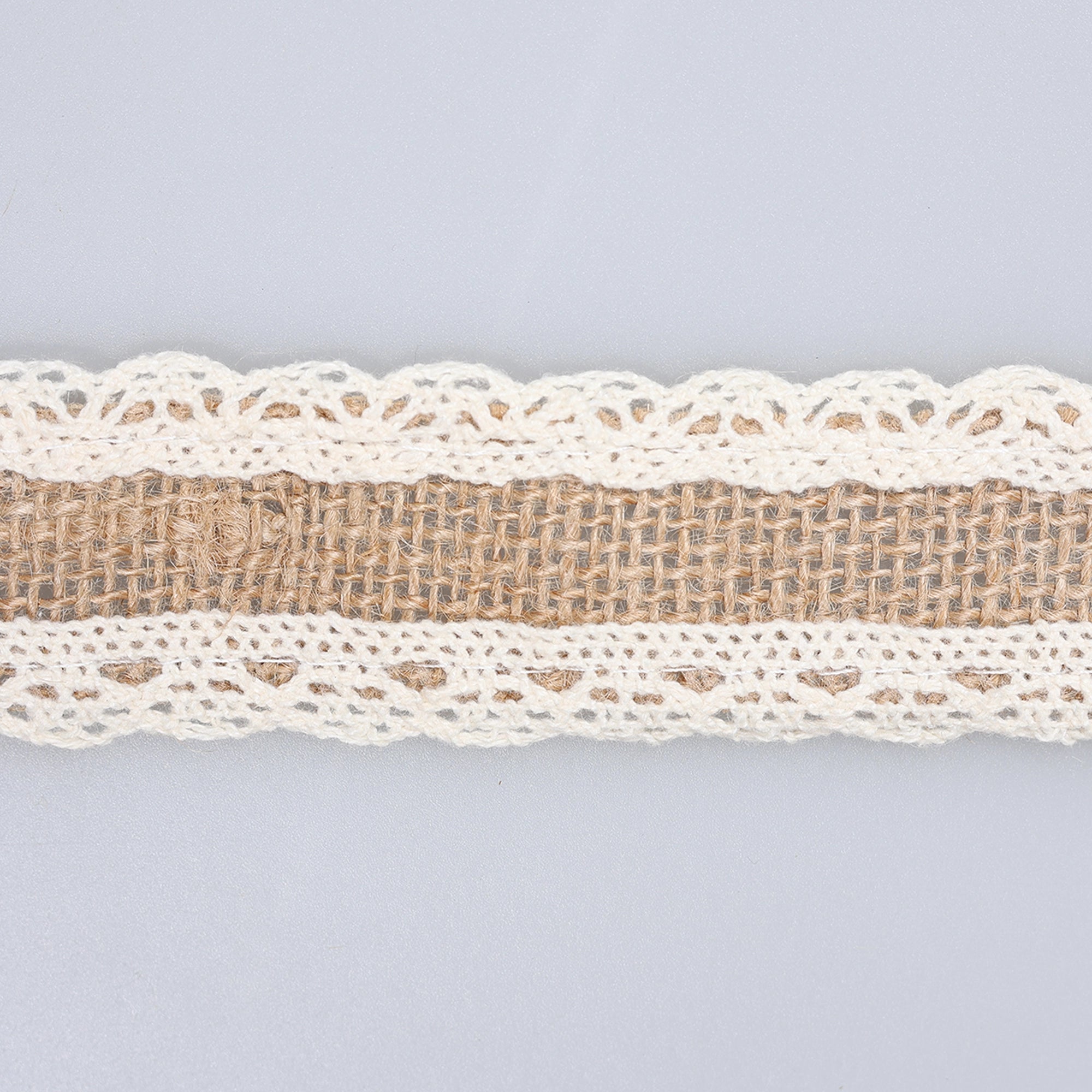 Banda din Iuta cu Dantela 6cm Rola 2m M2 - Ahura