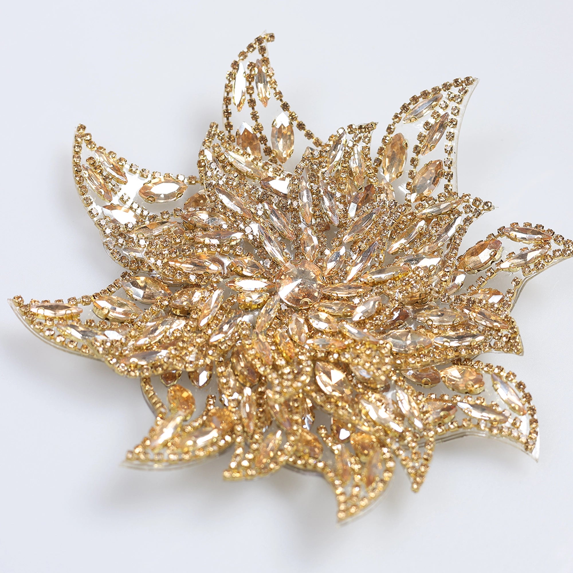 Floare Decorativa Aplicabila cu Strasuri\Cristale Dimensiune: 15 cm - Ahura