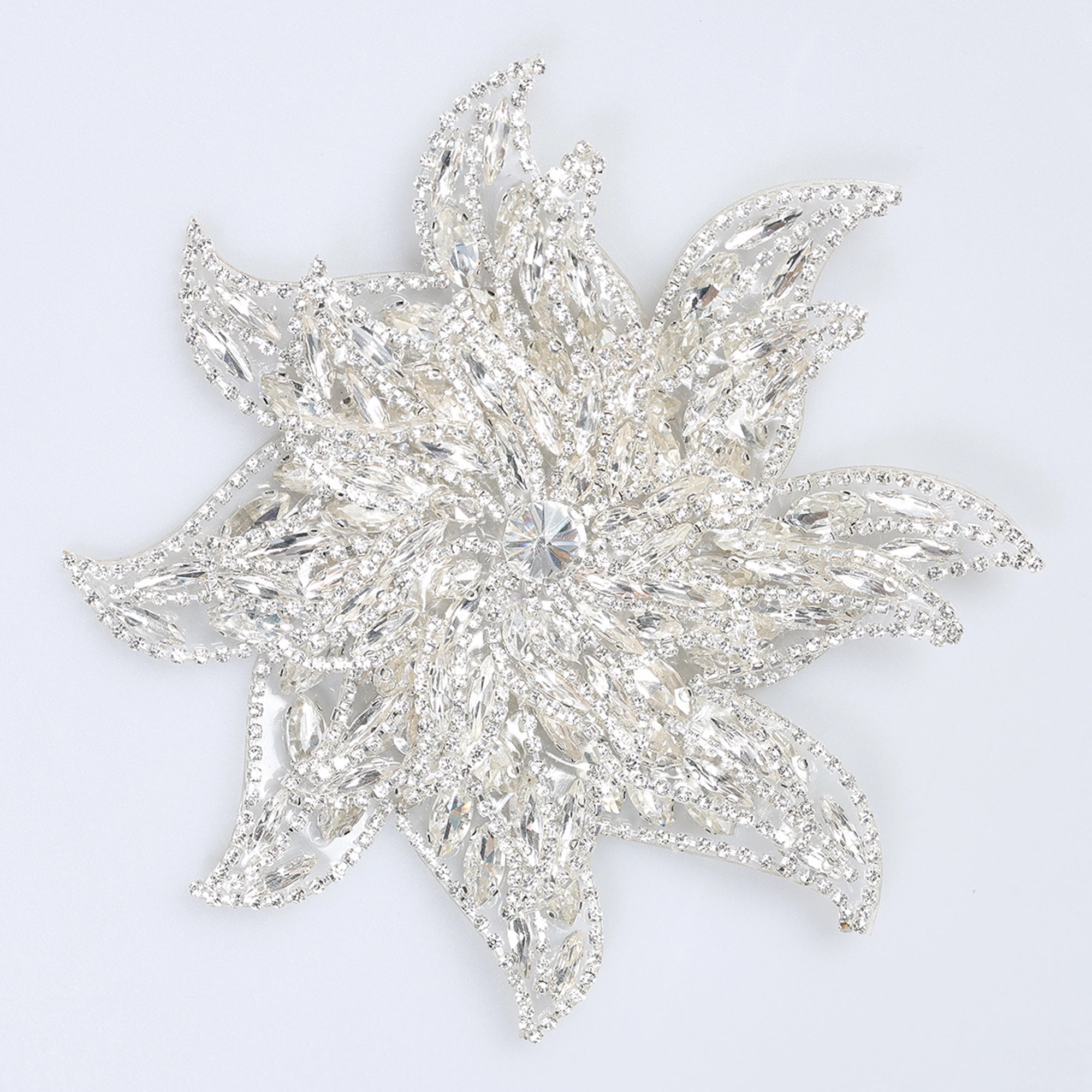 Floare Decorativa Aplicabila cu Strasuri\Cristale Dimensiune: 15 cm - Ahura