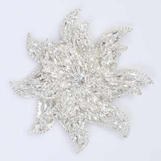 Floare Decorativa Aplicabila cu Strasuri\Cristale Dimensiune: 15 cm - Ahura