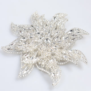 Floare Decorativa Aplicabila cu Strasuri\Cristale Dimensiune: 15 cm - Ahura