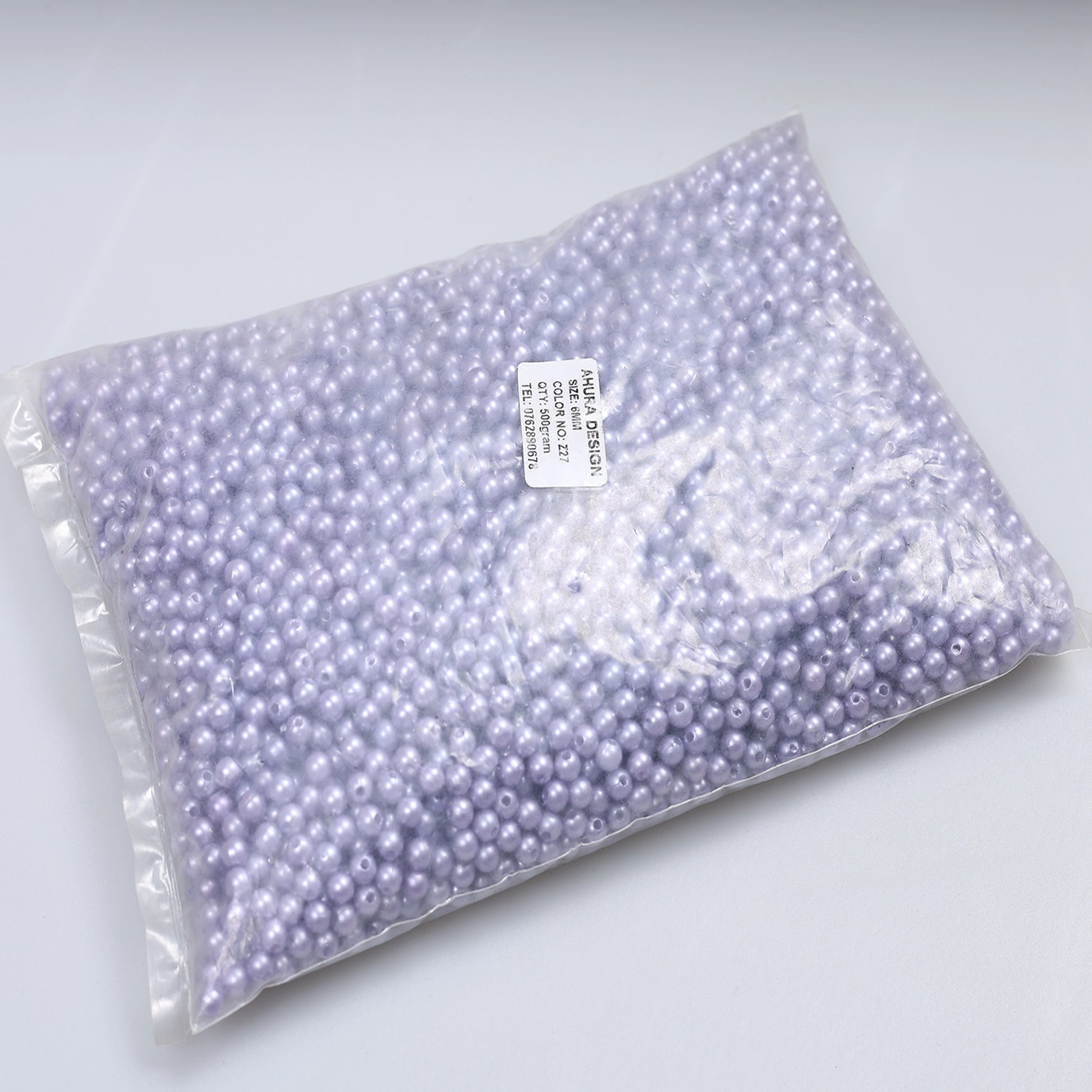 Perle de cusut 6 mm lila pachet 500 g - Ahura