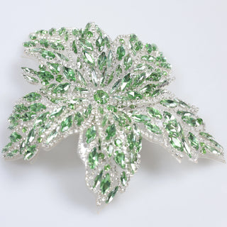 Floare Decorativa Aplicabila cu Strasuri\Cristale Dimensiune: 19 x 17 cm - Ahura