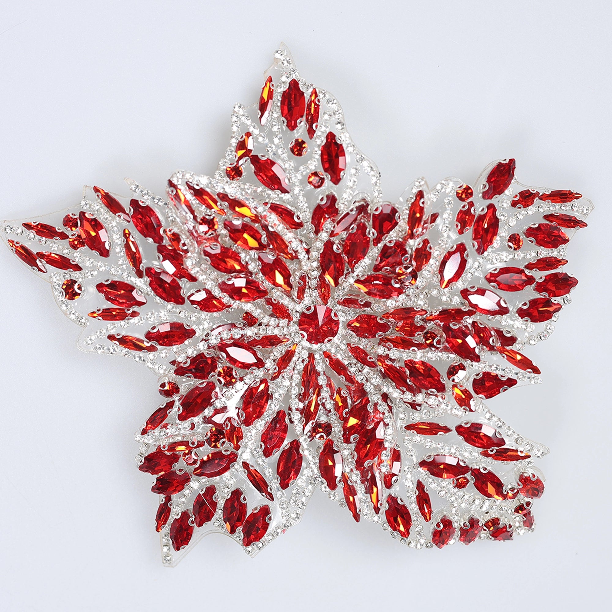 Floare Decorativa Aplicabila cu Strasuri\Cristale Dimensiune: 19 x 17 cm - Ahura