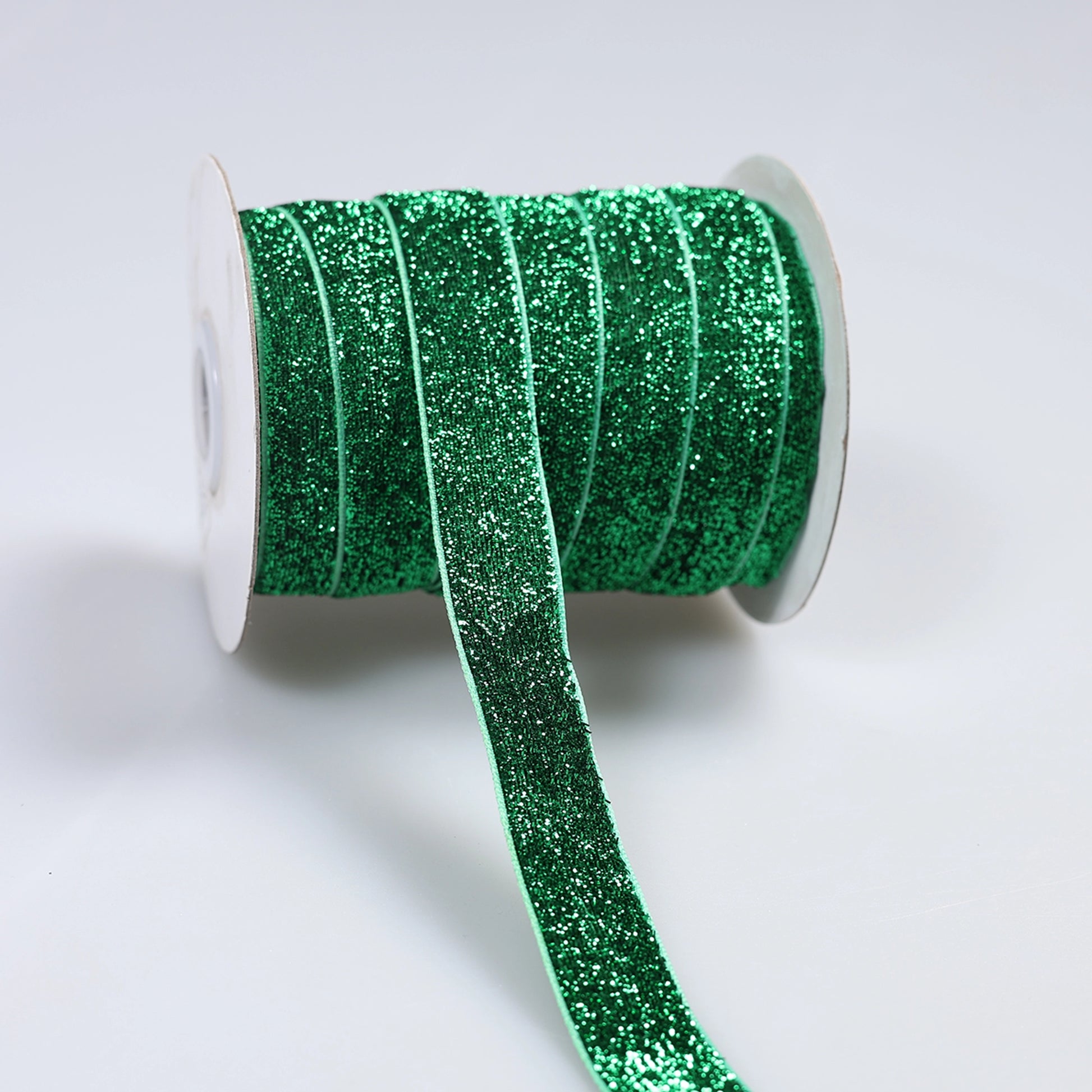 Bandă cu sclipici 2 cm verde