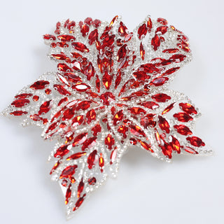 Floare Decorativa Aplicabila cu Strasuri\Cristale Dimensiune: 19 x 17 cm - Ahura