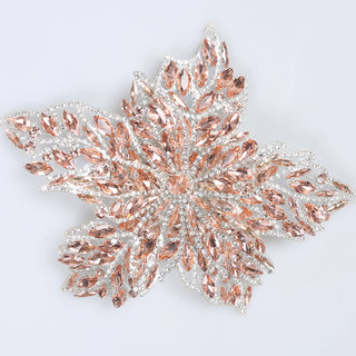 Floare Decorativa Aplicabila cu Strasuri\Cristale Dimensiune: 19 x 17 cm - Ahura