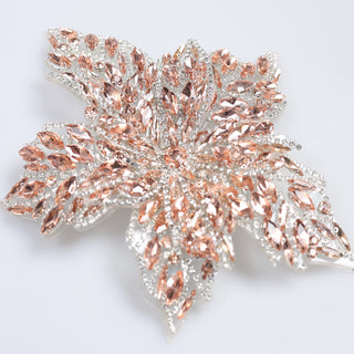 Floare Decorativa Aplicabila cu Strasuri\Cristale Dimensiune: 19 x 17 cm - Ahura
