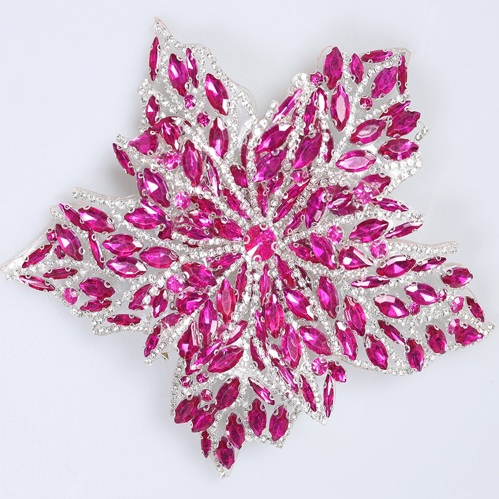 Floare Decorativa Aplicabila cu Strasuri\Cristale Dimensiune: 19 x 17 cm - Ahura