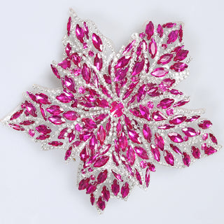 Floare Decorativa Aplicabila cu Strasuri\Cristale Dimensiune: 19 x 17 cm - Ahura