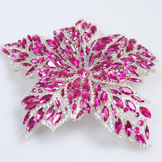 Floare Decorativa Aplicabila cu Strasuri\Cristale Dimensiune: 19 x 17 cm - Ahura
