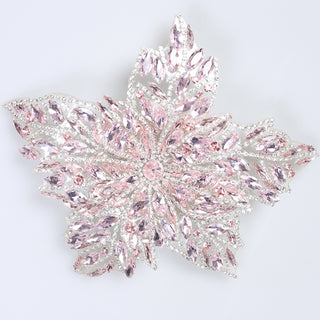 Floare Decorativa Aplicabila cu Strasuri\Cristale Dimensiune: 19 x 17 cm - Ahura