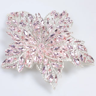 Floare Decorativa Aplicabila cu Strasuri\Cristale Dimensiune: 19 x 17 cm - Ahura