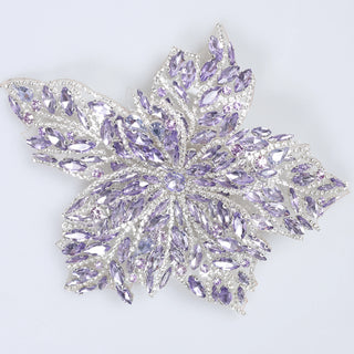 Floare Decorativa Aplicabila cu Strasuri\Cristale Dimensiune: 19 x 17 cm - Ahura