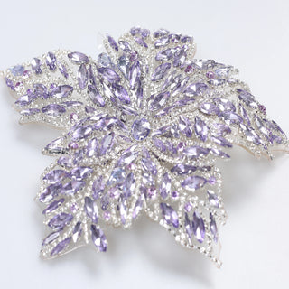 Floare Decorativa Aplicabila cu Strasuri\Cristale Dimensiune: 19 x 17 cm - Ahura