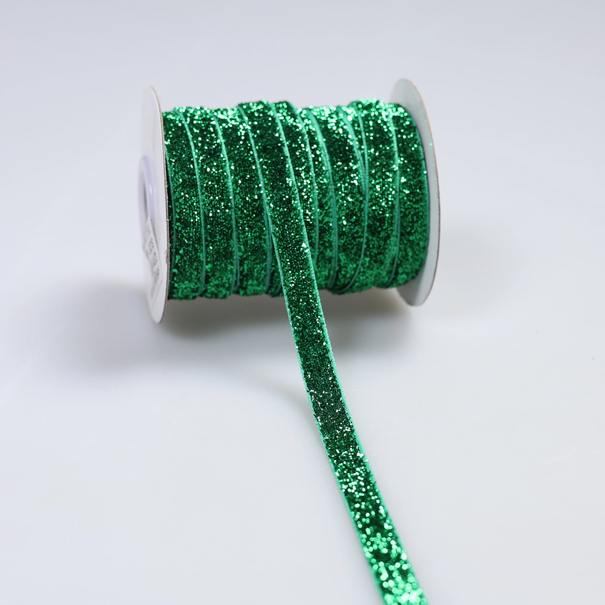 Bandă cu sclipici 1 cm verde