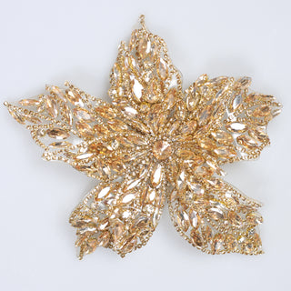 Floare Decorativa Aplicabila cu Strasuri\Cristale Dimensiune: 19 x 17 cm - Ahura