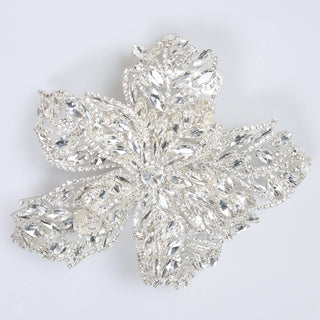 Floare Decorativa Aplicabila cu Strasuri\Cristale Dimensiune: 19 x 17 cm - Ahura