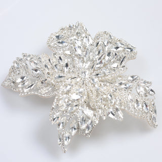 Floare Decorativa Aplicabila cu Strasuri\Cristale Dimensiune: 19 x 17 cm - Ahura